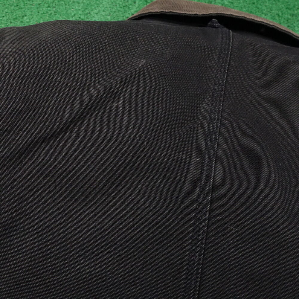 VINTAGE CARHARTT C26 BLK FULL ZIP QUILT‎ LINED DUCK CANVAS JACKET SIZE XL - Picture 10 of 12